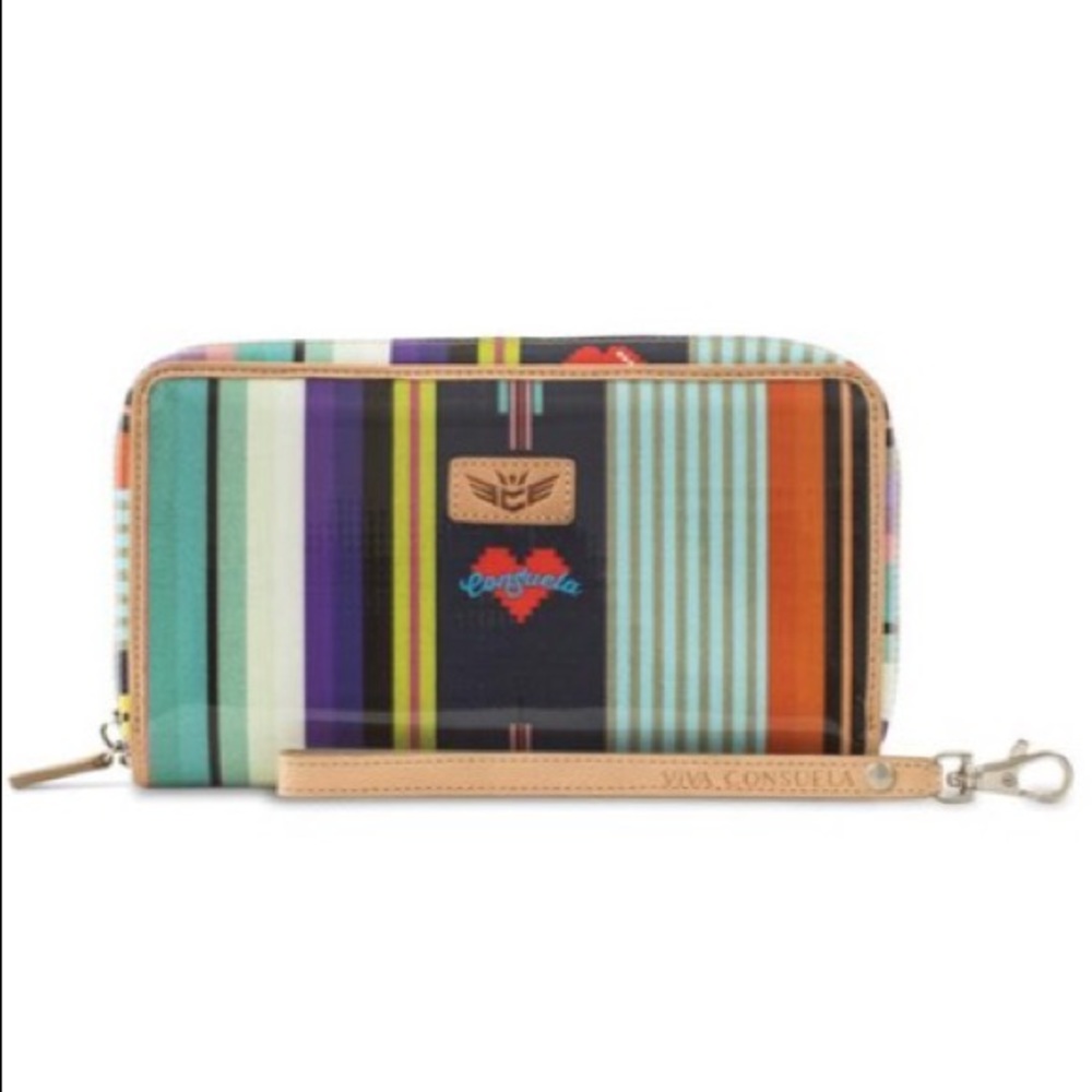 Consuela Wristlet Wallet in Sharky Print